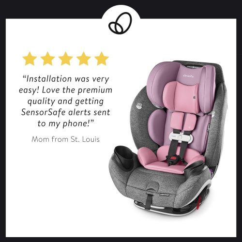 이븐플로 Evenflo Gold SensorSafe EveryStage Smart All-in-One Convertible Car Seat, Moonstone, Black