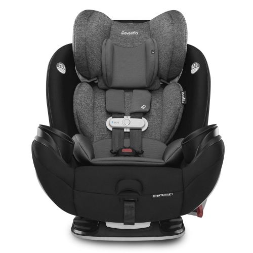 이븐플로 Evenflo Gold SensorSafe EveryStage Smart All-in-One Convertible Car Seat, Moonstone, Black