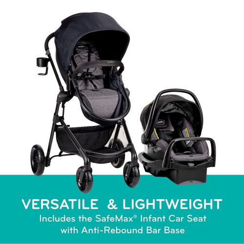 이븐플로 Evenflo Pivot Modular Travel System With SafeMax Car Seat