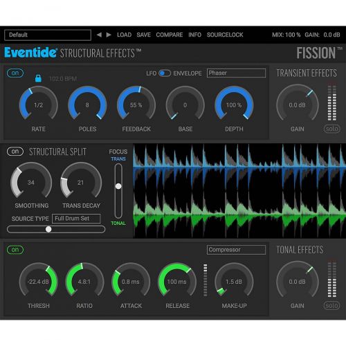  Eventide},description:Fission gives you full control over your sound by splitting it into its transient and tonal parts. Independently manipulate each component for subtle adjustme