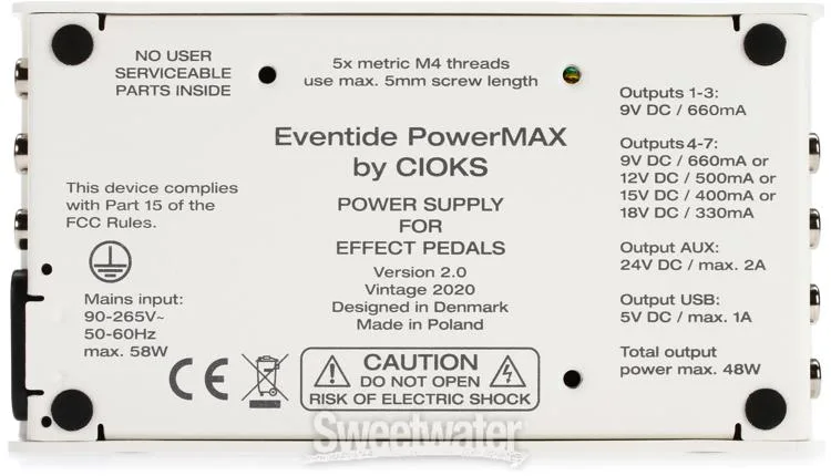  Eventide PowerMAX V2 7-Pedal Universal Power Supply by CIOKS