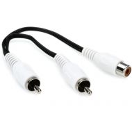 Eventide 2200 - 10cm RCA F-(2) RCA M Adapter Flex Cable, White