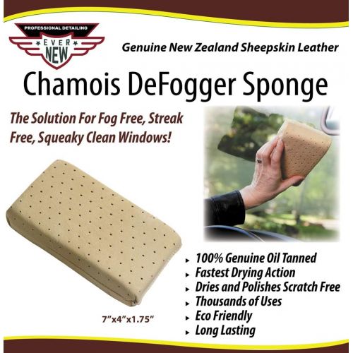  Ever New Automotive Preservation Products Chamois DeFogger Sponge by Ever New Automotive Revolutionary Design! The Solution for Fog Free, Streak Free, Squeaky Clean Windows! Use it in Your Car, Boat, RV or Home! 100% Guara