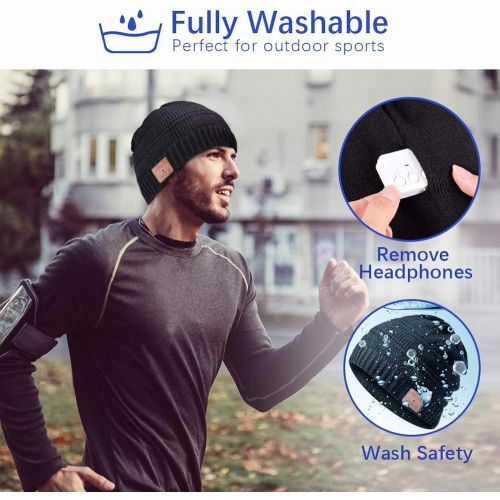  [아마존핫딜][아마존 핫딜] EverPlus Bluetooth Beanie, Mens Gifts, Bluetooth Hat, Women Mens Beanie Hats with Bluetooth Headphones,for Outdoor Sports, Skiing,Running,Skating,Christmas Birthday Gifts for Men Women,Fash