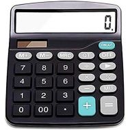 [아마존베스트]EverPlus Everplus Calculator, Everplus Electronic Desktop Calculator with 12 Digit Large Display, Solar Battery LCD Display Office Calculator,Black
