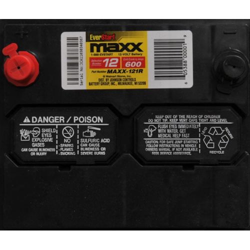  EverStart Maxx Lead Acid Automotive Battery, Group 121R