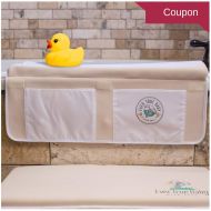 EverTrue Baby Baby Bath Kneeler Pad and Elbow Rest Set- Knee Mat for the Bathtub and Shower with Toy and Accessories Caddy-Extra Large Cushion w/ Non Slip Rubber Floor Mat-Storage for Toys and S