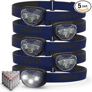 EVEREADY LED Headlamps Pro200 [5-Pack], IPX4 Water Resistant, Bright and Durable Head Lights for Camping, Hiking, Emergency Power Outage (Batteries Included)