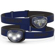 Eveready LED Headlamps (2-Pack), Bright and Durable Head Lights for Running, Camping, Fishing, Emergency (Batteries Included),Navy Blue (2-Pack),Adjustable