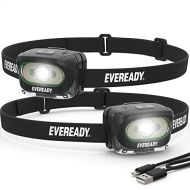 EVEREADY LED Headlamps [2-Pack], Rugged and Water-Resistant, Bright and Durable Head Lights for Running, Power Outage, Camping, Fishing, Emergency