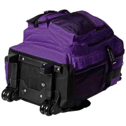  Everest Deluxe Wheeled Backpack, Dark Purple, One Size