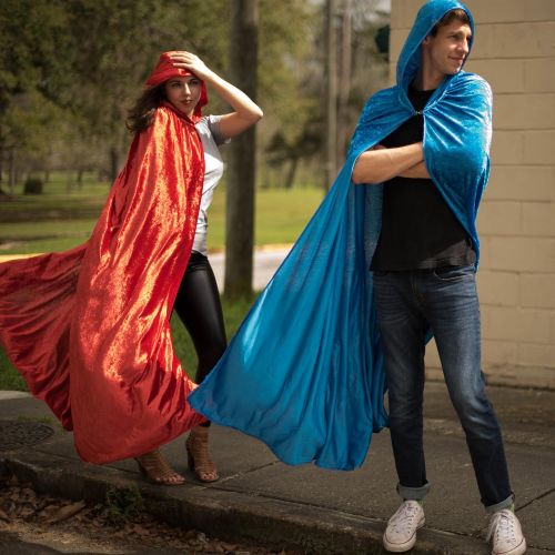  Everfan Hooded Cape for Adults | Mens Cloak with Hood for Halloween Cosplay Costume