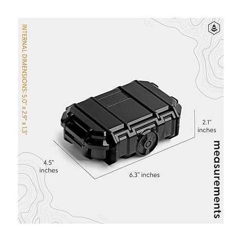  Evergreen ToughBox Tech Organizer - For Camera, Cables, Hard Drives, Compatible with GoPro etc. (Small, Rubber Boot, Black)