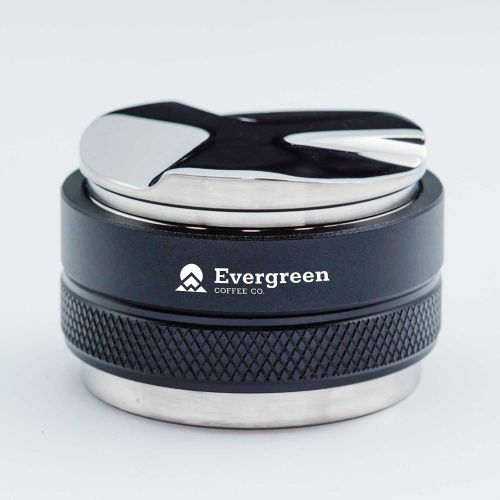  Evergreen Coffee 53mm Coffee Distributor & Tamper with Adjustable Height + Tamp Mat. Designed for the Breville Barista Express Pro touch, BES870XL BES870BSXL BES78VSS BES880BSS