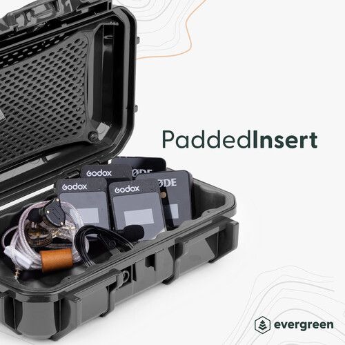  Evergreen Cases Tech Case with Rubber Liner (Orange, Medium)