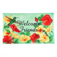 Evergreen Garden 41EM2274 Hummingbird Welcome Floor Embossed Door Mat, Multicolor