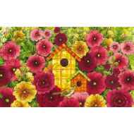 Evergreen Garden 41EM2153 Summer Birdhouse Floor Embossed Door Mat, Multicolor