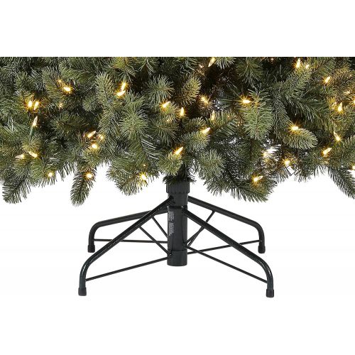  Evergreen Classics Vermont Spruce 6.5 ft Color Changing Pre-Lit Artificial Christmas Tree w500 LED Lights & Folding Metal Stand