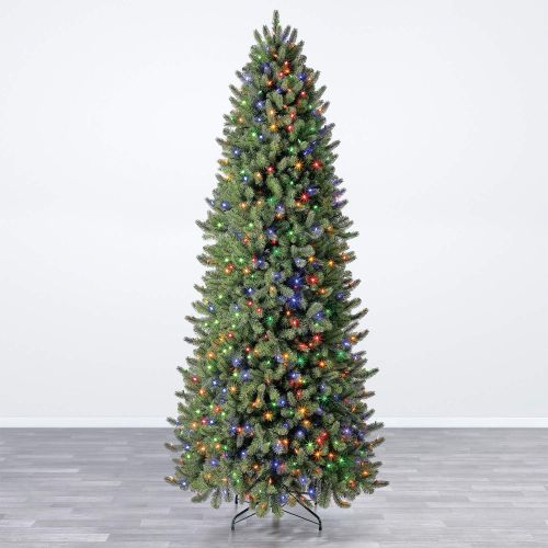  Evergreen Classics Vermont Spruce 6.5 ft Color Changing Pre-Lit Artificial Christmas Tree w500 LED Lights & Folding Metal Stand