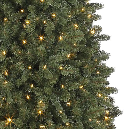  Evergreen Classics Vermont Spruce 6.5 ft Color Changing Pre-Lit Artificial Christmas Tree w500 LED Lights & Folding Metal Stand