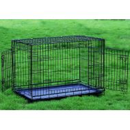 Everila Extra Large Extra Tall 48 Two Door New Dog Crate Cage Kennel with Divider 35 H Greyhound