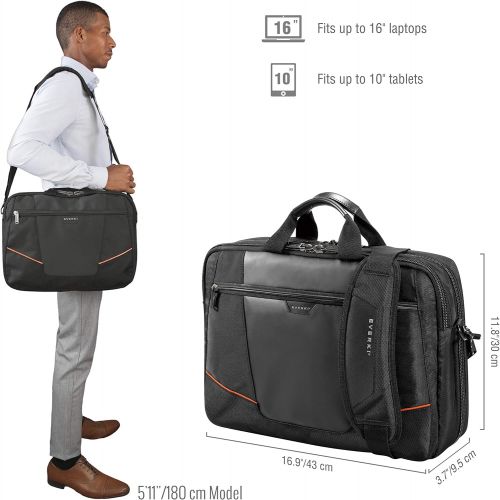  Everki Flight Checkpoint Friendly Laptop BagBriefcase for 16-Inch MacBook (EKB419)