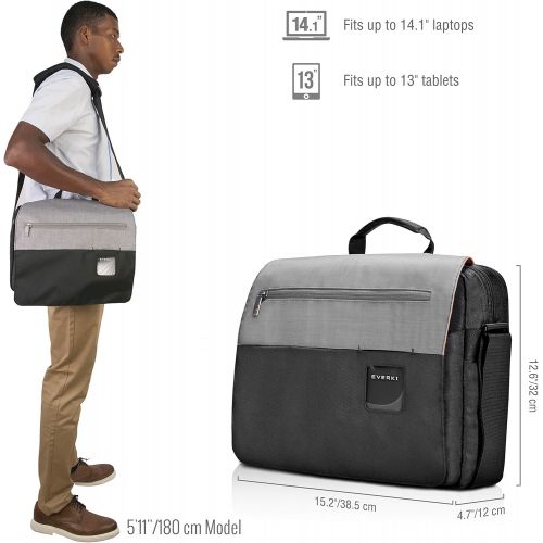  Everki EKS661 ContemPRO Laptop Shoulder Bag, up to 14.1MacBook Pro 15 - Black