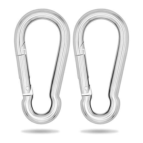  Besuchen Sie den everlar-Store everlar Karabiner Doppelpack I 11mm XXL, 450kg I Sicheres & Einfaches befestigen von Hangesessel, Hangematte, Schaukel, Boxsack, Sonnensegel, Liebesschaukel u.v.a.