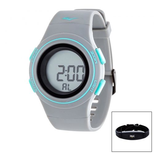  Everlast HR6 Heart Rate Monitor Watch with Transmitter Belt, Turquoise Plastic Band