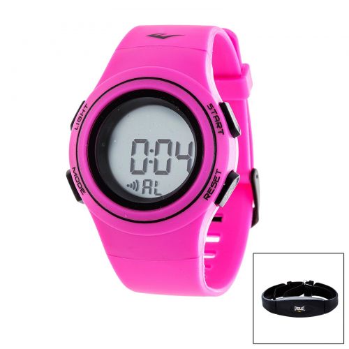  Everlast Womens HR6 Heart Rate Monitor Watch with Transmitter Belt, Pink Plastic Band