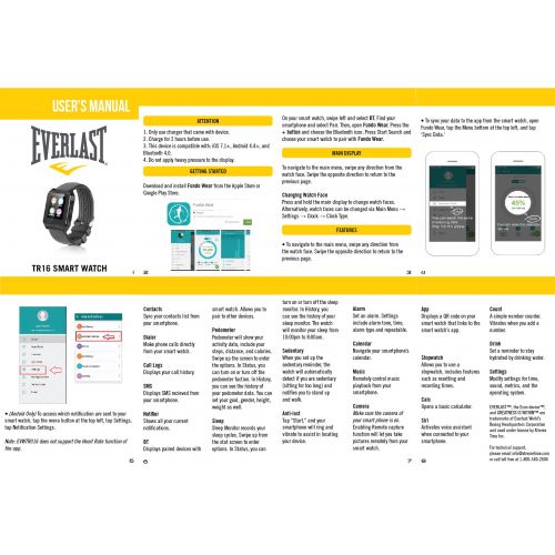  Everlast Smart Watch and Activity Tracker for iOS and Android Devices