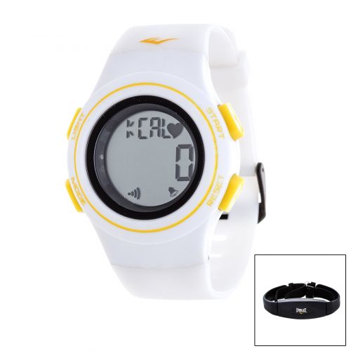  Everlast White HR6 Heart Rate Monitor Watch with Transmitter Belt by Everlast