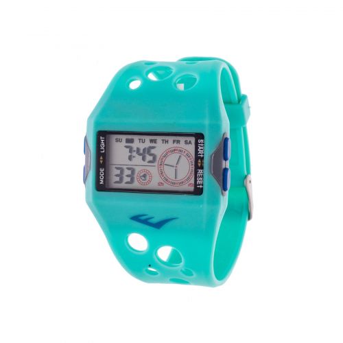  Everlast Retro Mens Digital Square Sport Turquoise Digital Watch with Silicone Strap by Everlast