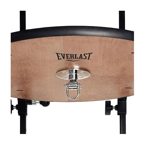  Everlast 8 Inch Adjustable Wooden Swiveling Speed Bag Platform with Full Rubber Edge, 2 Brace Boards, and Assembly Hardware…