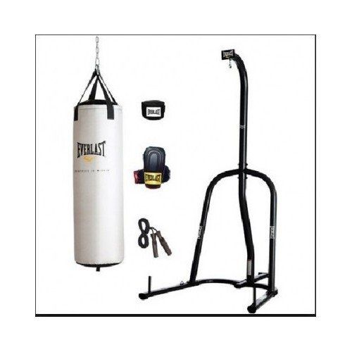  Everlast Dual Station Heavy Bag Stand with 100-lb. Kit and Speedbag Value Bundle