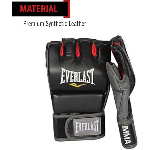  Everlast Train Advanced MMA 7-Ounce Closed-Thumb GrapplingTraining Gloves