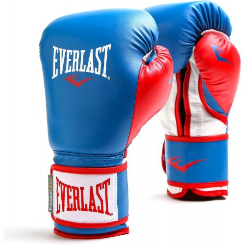  Everlast PowerLock Training Gloves blkWht PowerLock Training Gove, BlueRed, 16 oz