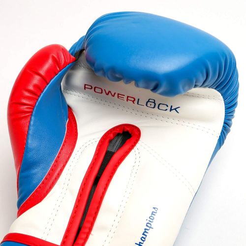  Everlast PowerLock Training Gloves blkWht PowerLock Training Gove, BlueRed, 16 oz