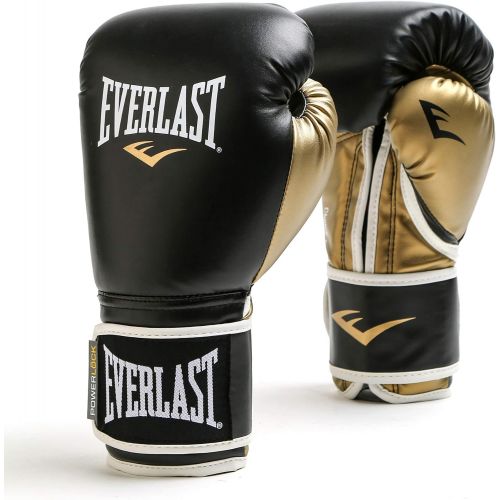  Everlast PowerLock Training Glove blkGld PowerLock Training Gove, BlackGold, 16 oz