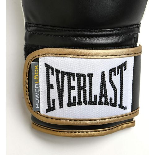  Everlast PowerLock Training Gloves blkWht PowerLock Training Gove, BlackWhite, 16 oz
