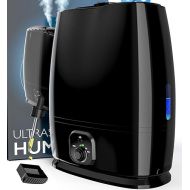 Everlasting Comfort's Cool Mist Humidifiers for Bedroom (6L) - Humidifier Large Room No-filter, Covers 500 Sq Ft, 50 Hr Run Time, Quiet, Air Humidifier for Allergies, Dry Skin, Congestion (Black)