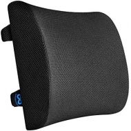 [아마존 핫딜] [아마존핫딜]Everlasting Comfort 100% Pure Memory Foam Back Cushion - Lumbar Support Pillow for Office, Car and Chair, Standard, Black