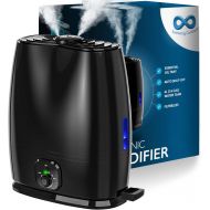 Everlasting Comfort Cool Mist Humidifier for Bedroom with Essential Oil Tray, 6L, Black