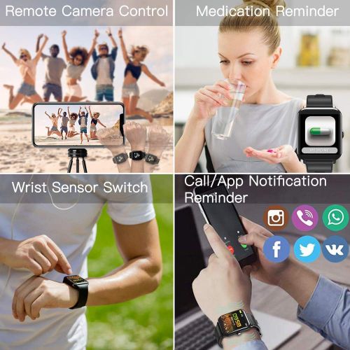  Evershop IP68 Smart Watch Fitness Tracker Armband mit 1,3 Zoll IPS Bildschirm zum Schwimmen Wasserdichter Uhr Aktivitatstracker mit Pulsmesser Kalorienzahler Schlafmonitor fuer Frau