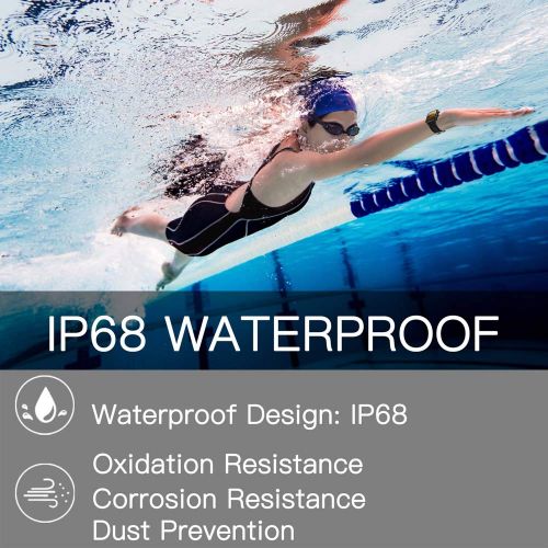  Evershop IP68 Smart Watch Fitness Tracker Armband mit 1,3 Zoll IPS Bildschirm zum Schwimmen Wasserdichter Uhr Aktivitatstracker mit Pulsmesser Kalorienzahler Schlafmonitor fuer Frau