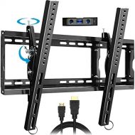 [아마존베스트]Everstone Tilt TV Wall Mount Bracket for Most 32-80 Inch LED,LCD,OLED,Plasma Flat Screen,Curved TVs,Low Profile,Up To VESA 600 x 400 and 165 LBS,Includes HDMI Cable and Level,Fits