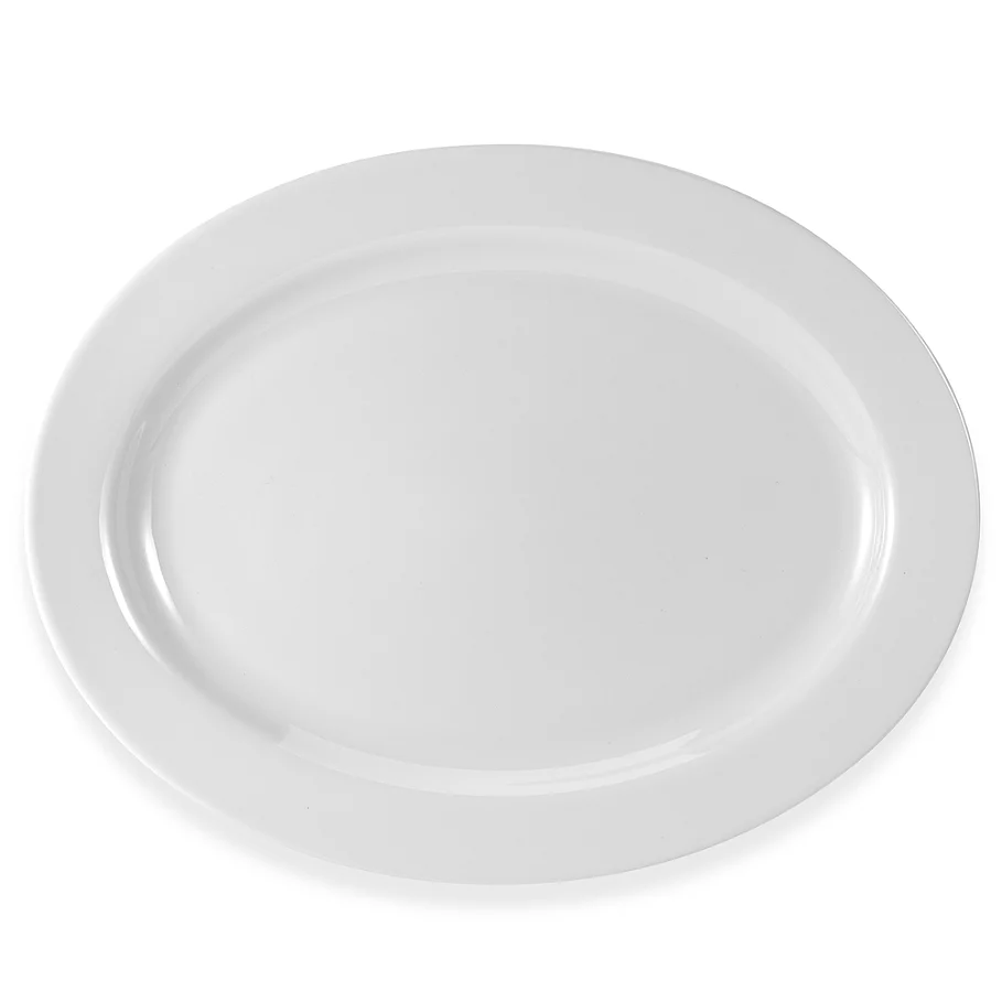 Everyday White by Fitz and Floyd Rim 16-Inch Oval Platter