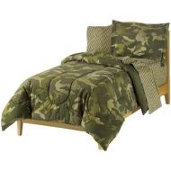 [아마존베스트]Everydayhomeoutlet Dream Factory Geo Camo Army Boys Comforter Set, Green, Twin