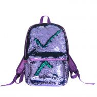 Everydlife Magic Reversible Sequin School Backpack for Girls Sparkly Lightweight Travel Back pack