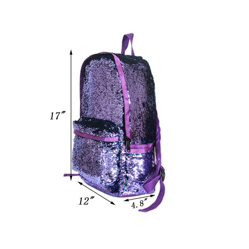  Everydlife Magic Reversible Sequin School Backpack for Girls Sparkly Lightweight Travel Back pack